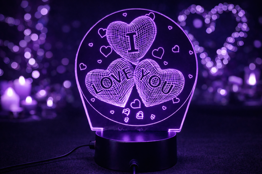 Lampă LED 3D „I Love You” – Iluminare Multicolor Cadou Romantic