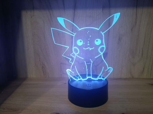 Lampă LED 3D Pikachu